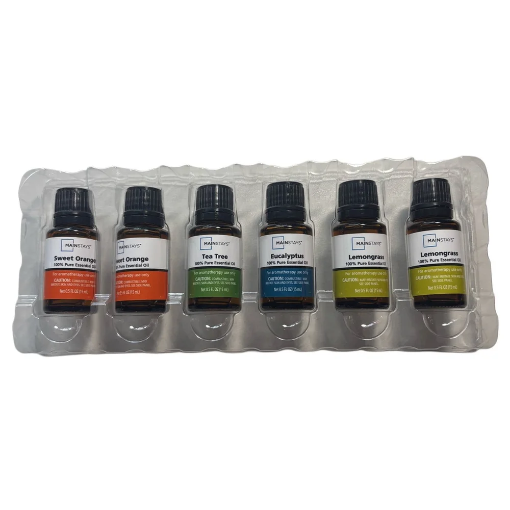 Set of 6 Bottles 100% Pure Essential Oils